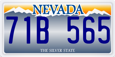 NV license plate 71B565