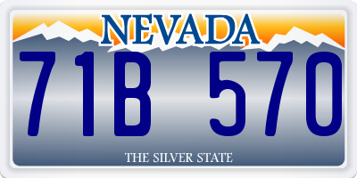NV license plate 71B570