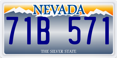 NV license plate 71B571