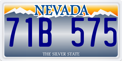 NV license plate 71B575