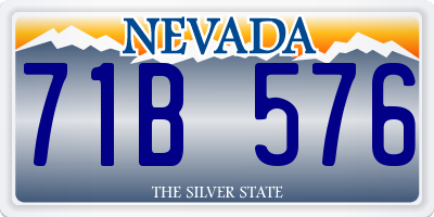 NV license plate 71B576