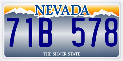 NV license plate 71B578