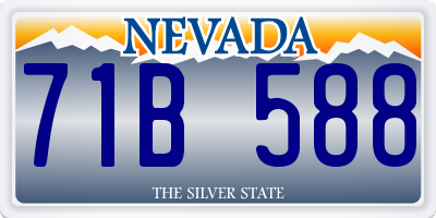 NV license plate 71B588