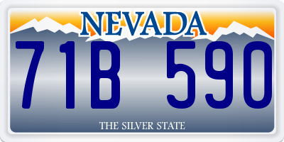 NV license plate 71B590