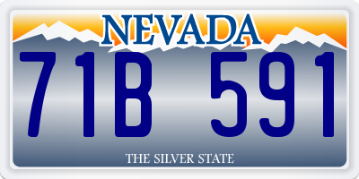 NV license plate 71B591