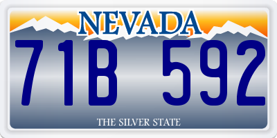 NV license plate 71B592