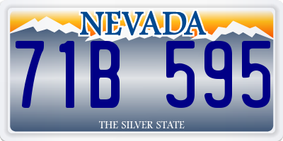 NV license plate 71B595
