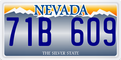 NV license plate 71B609