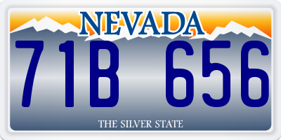 NV license plate 71B656