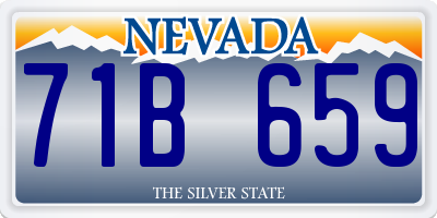 NV license plate 71B659