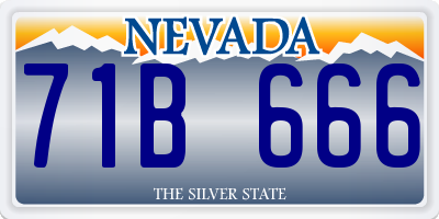 NV license plate 71B666