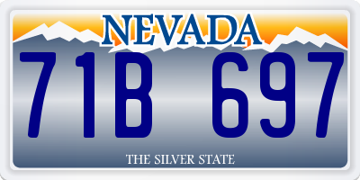 NV license plate 71B697
