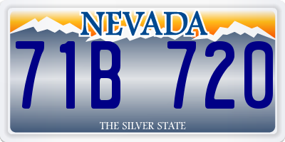 NV license plate 71B720