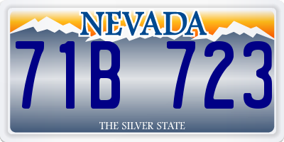 NV license plate 71B723