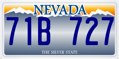 NV license plate 71B727