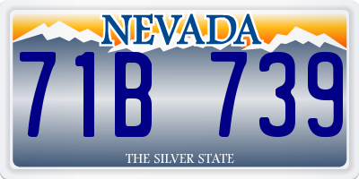 NV license plate 71B739