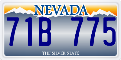 NV license plate 71B775