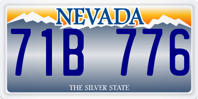 NV license plate 71B776