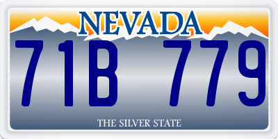 NV license plate 71B779