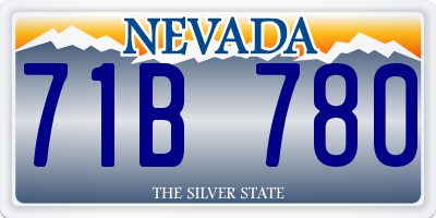 NV license plate 71B780