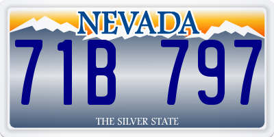 NV license plate 71B797