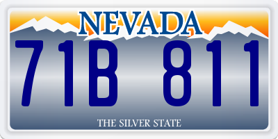 NV license plate 71B811