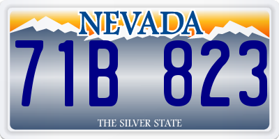 NV license plate 71B823