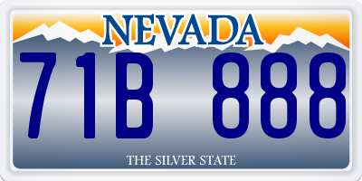 NV license plate 71B888