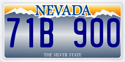 NV license plate 71B900