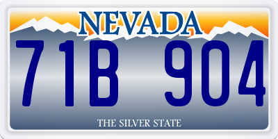 NV license plate 71B904