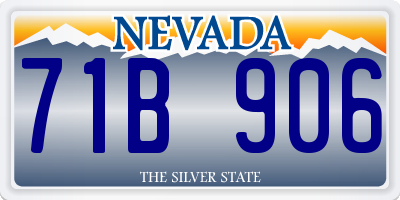 NV license plate 71B906