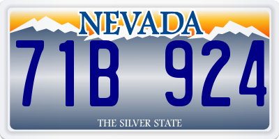 NV license plate 71B924