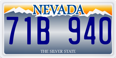 NV license plate 71B940