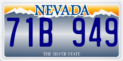 NV license plate 71B949