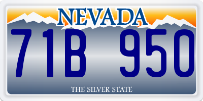 NV license plate 71B950