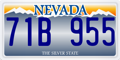 NV license plate 71B955