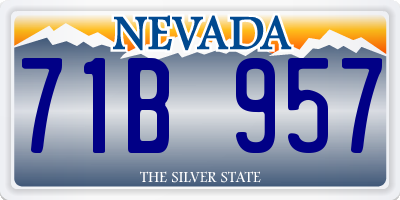 NV license plate 71B957