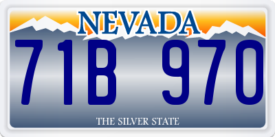 NV license plate 71B970