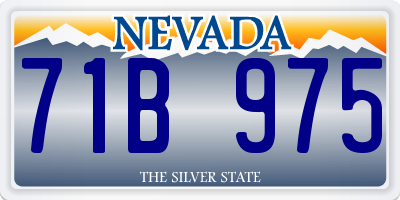 NV license plate 71B975