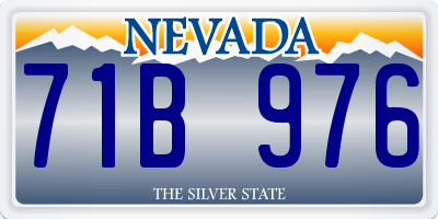 NV license plate 71B976