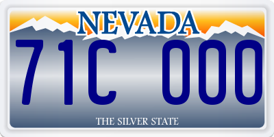 NV license plate 71C000