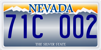 NV license plate 71C002