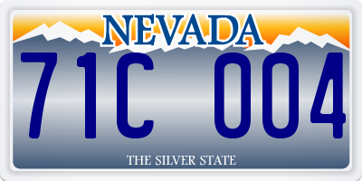 NV license plate 71C004