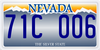 NV license plate 71C006