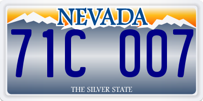 NV license plate 71C007