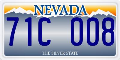NV license plate 71C008