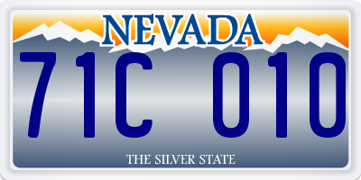 NV license plate 71C010