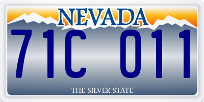 NV license plate 71C011