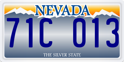 NV license plate 71C013