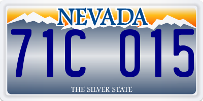 NV license plate 71C015